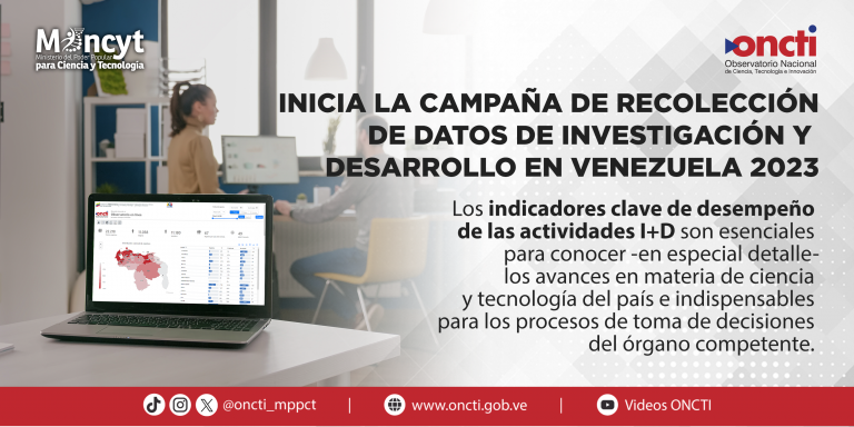 Oncti coordina Campaña Nacional de Recolección de Datos de Investigación y Desarrollo en Venezuela 2023